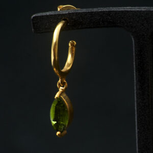 Gold Earrings 18k with Tourmalines