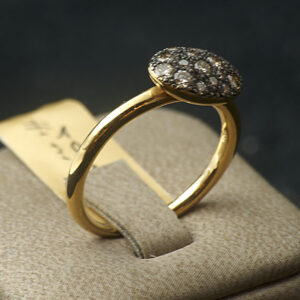 Ring Gold 18k +Diamonds Champagne