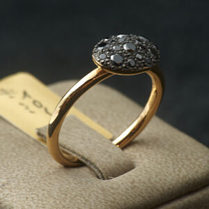 Ring Gold 18k Black Diamonds
