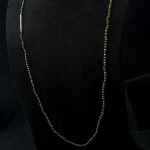 Necklace Gold 14K + Green Diamonds