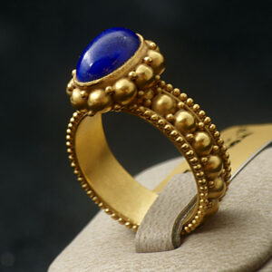 Ring Gold 22K with Lapis Lazuli