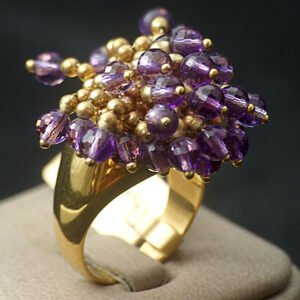 Ring Gold 18K with Amethyst