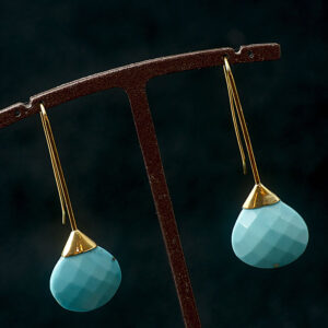 Earrings Gold 18K with Turquoise